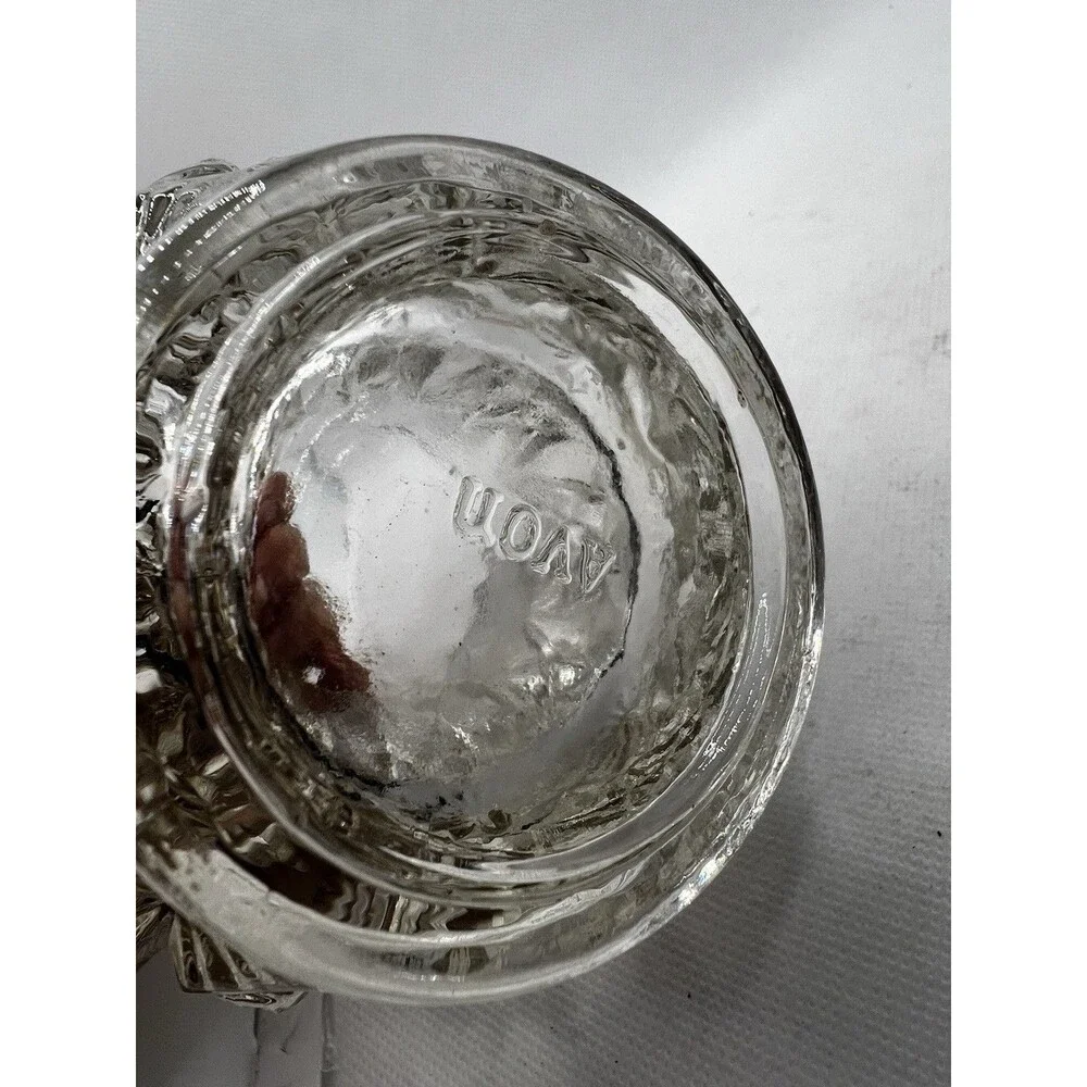 Avon Crystal Cut Glass Round Ball Shape Vase 4” Rose Bowl Sphere Globe Leaded